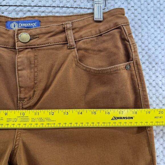 Democracy Jeans Womens 6 Brown Flex-ellent Mid Rise Straight Leg Festival Rodeo - Picture 11 of 16